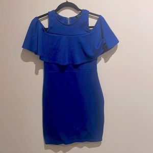 AQUA 💙 Cold Shoulder Dress